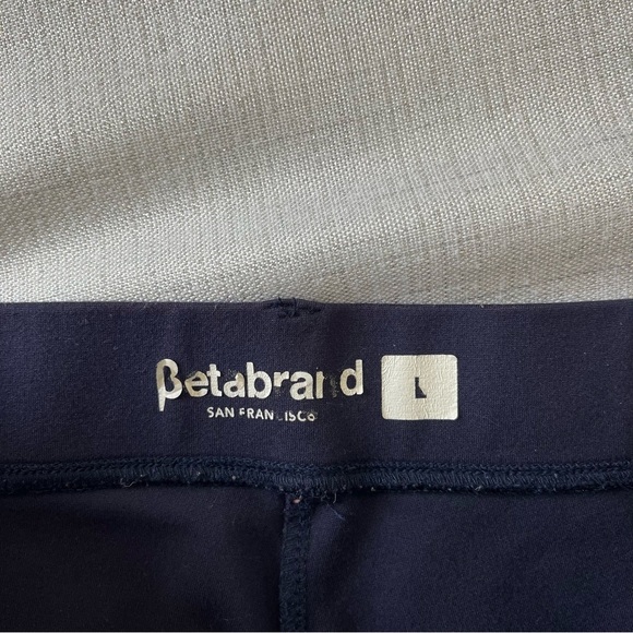 Betabrand Women’s Classic Dress Pant Yoga Pant Bootcut Navy Size L - Picture 10 of 13